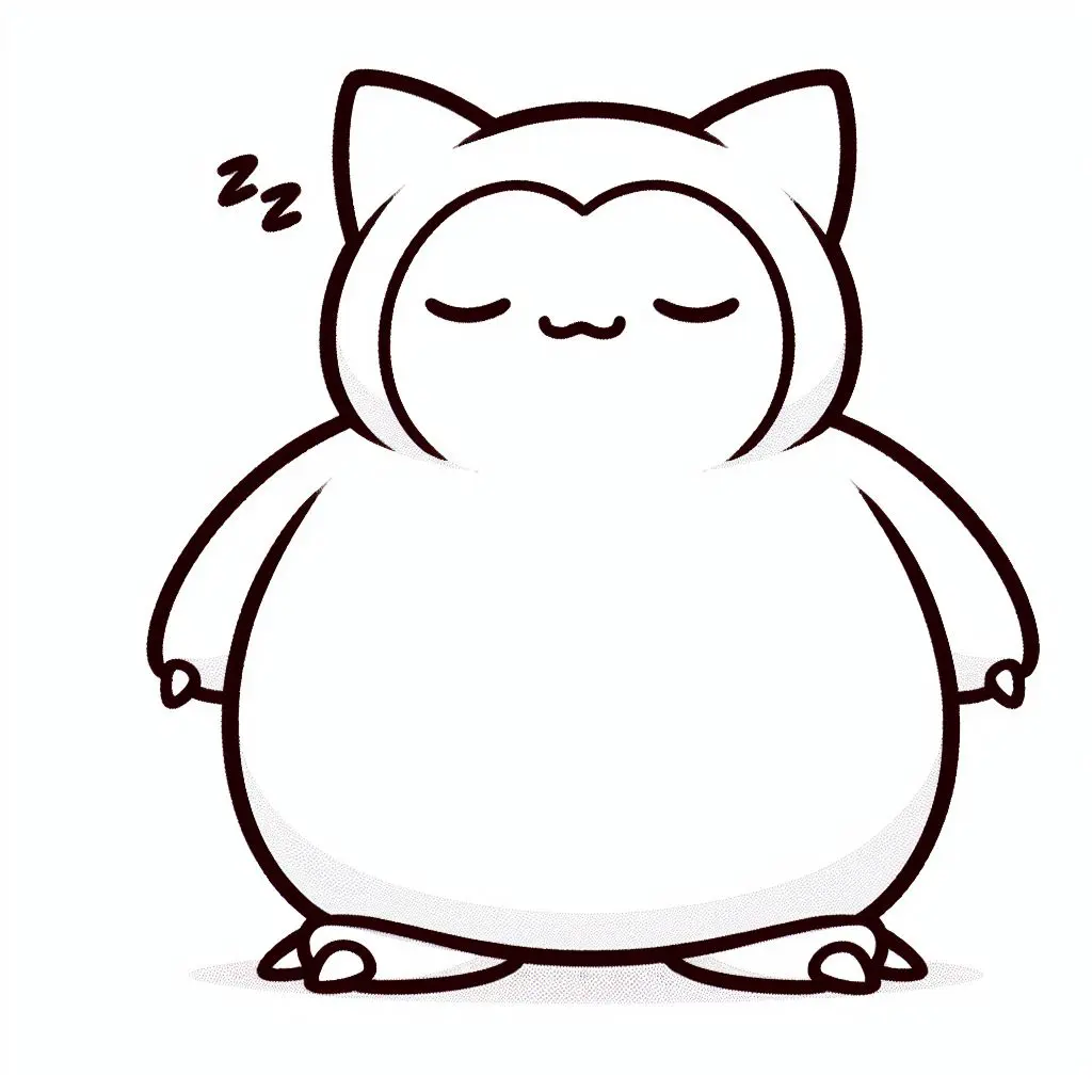 Snorlax Snoozen-kleurplaten-kind
