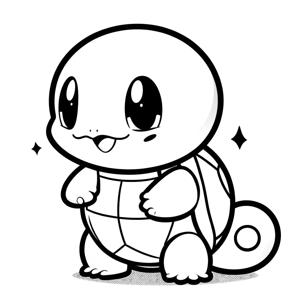 Squirtle’s kleurenpracht-kleurplaten-kind