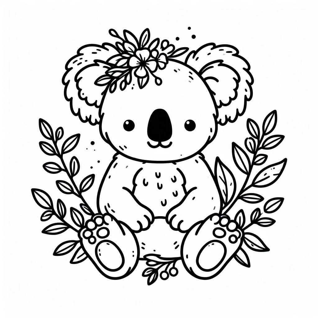 Koala Kleurplaat