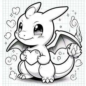 Kleurplaat Charizard