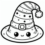 gratis-afdrukken-schattig-mooi-kawaii-kleurplaat-kleurplaat-muts