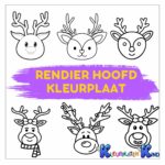 rendier-hoofd-kleurplaat