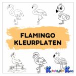 Flamingo-kleurplaten