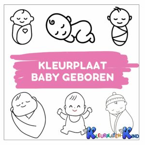 Kleurplaat-baby-geboren