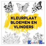 Kleurplaat-bloemen-en-vlinders