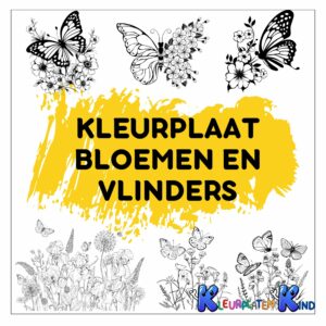 Kleurplaat-bloemen-en-vlinders