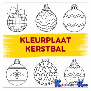 Kleurplaat-kerstbal