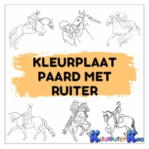 Kleurplaat-paard-met-ruiter