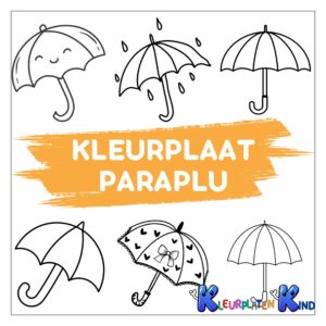 Kleurplaat-paraplu