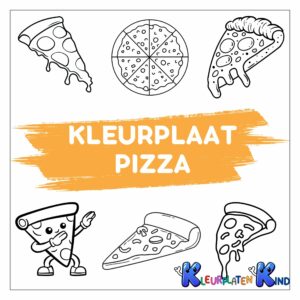 Kleurplaat-pizza