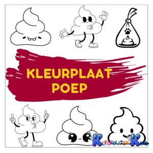 Kleurplaat-poep
