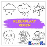 Kleurplaat-regen