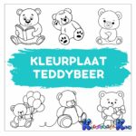 Kleurplaat-teddybeer
