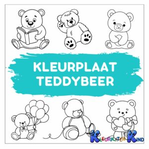 Kleurplaat-teddybeer