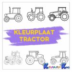 Kleurplaat-tractor