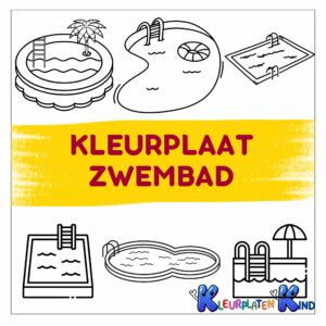 Kleurplaat-zwembad