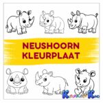Neushoorn-kleurplaat