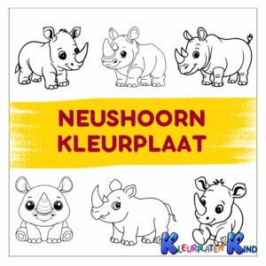 Neushoorn-kleurplaat
