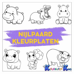 Nijlpaard-kleurplaten