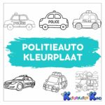 Politieauto-kleurplaat