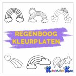 Regenboog-kleurplaten