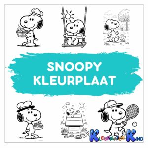 Snoopy-kleurplaat
