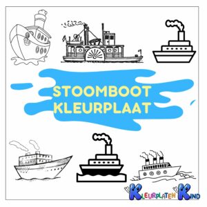 Stoomboot-kleurplaat