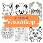 Vossenkop kleurplaat