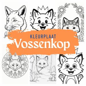 Vossenkop kleurplaat