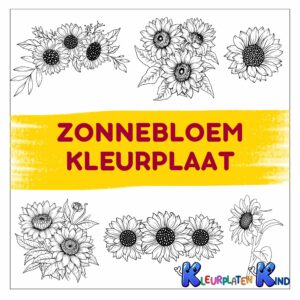 Zonnebloem-kleurplaat
