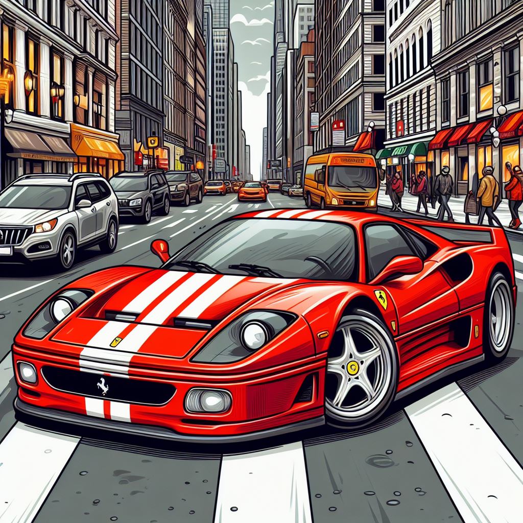 Kleurplaat Ferrari