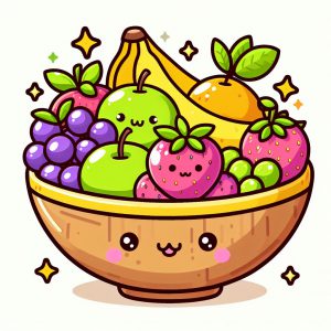 Fruit kleurplaten