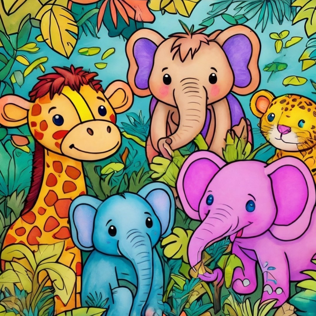Jungle kleurplaten