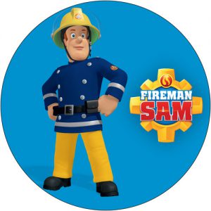 Kleurplaat brandweerman Sam