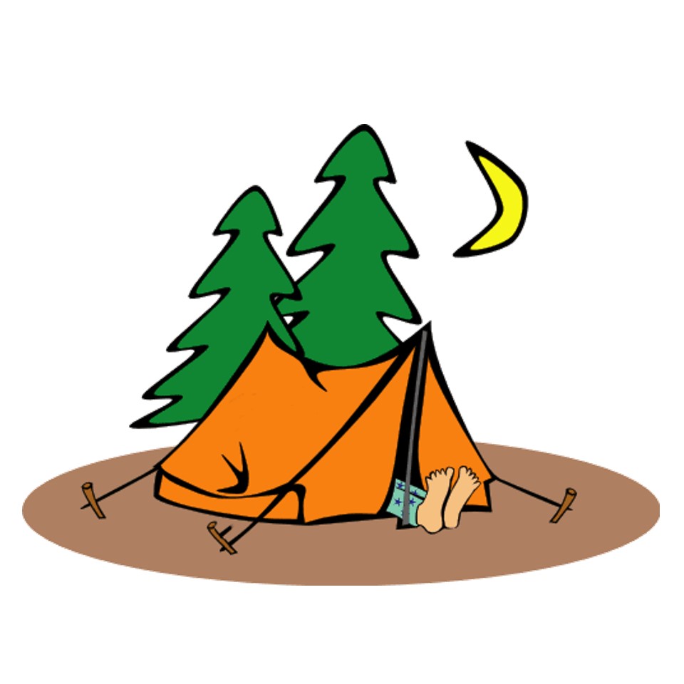 Kleurplaat camping