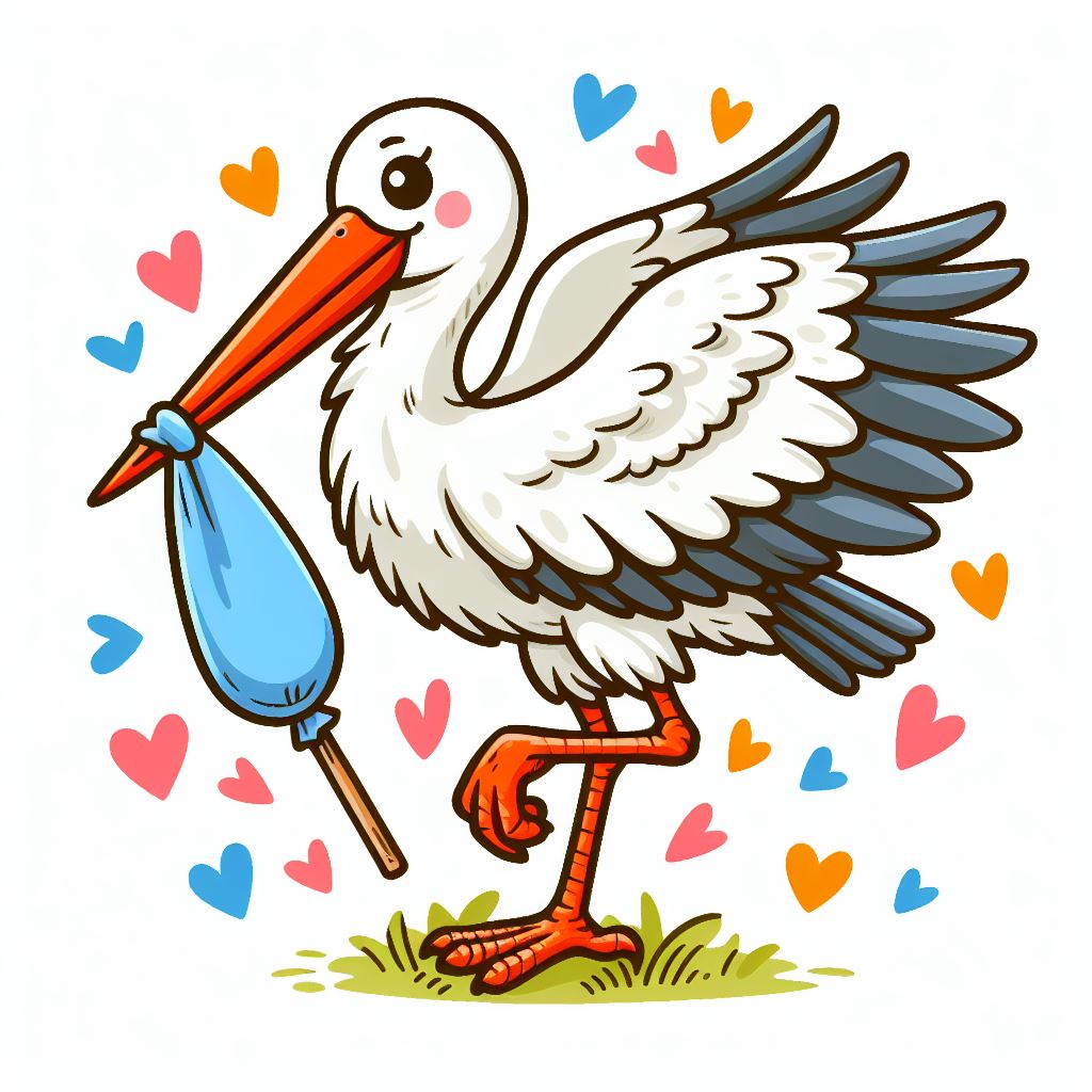 Kleurplaat ooievaar
