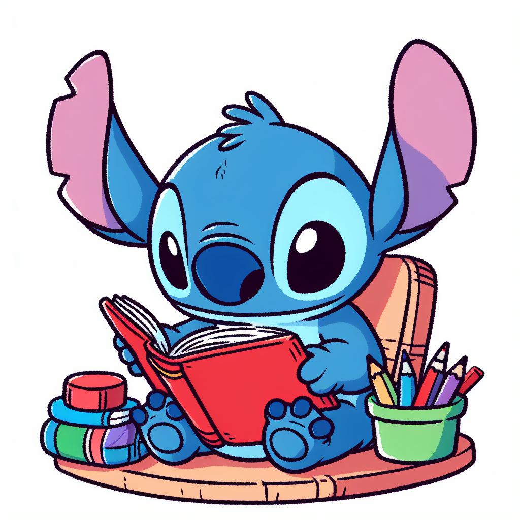 Stitch kleurplaat schattig
