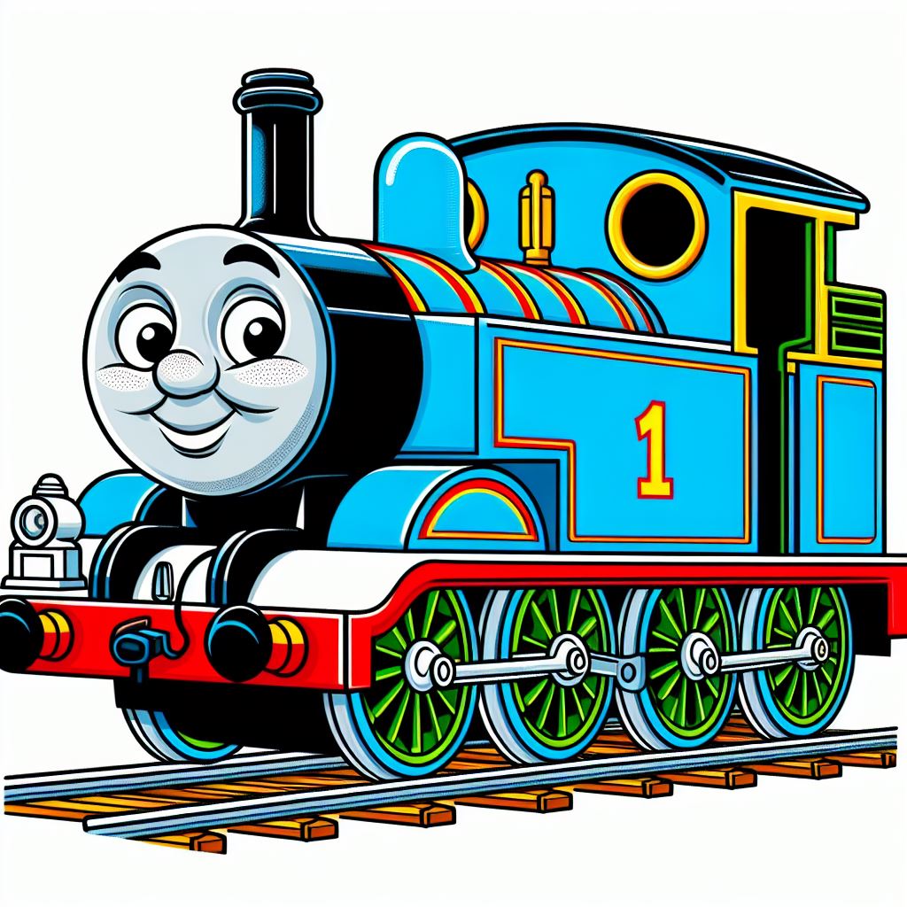 Thomas de trein kleurplaat