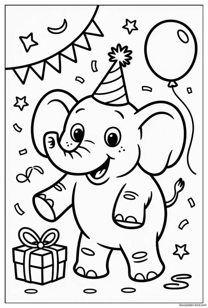 benjamin-blumchen-kleurplaat-waarin-hij-met-een-verjaardagsmuts-een-feestje-viert-9fb44b02-96d9-41e9-a07e-0122e5f0e2d4.png