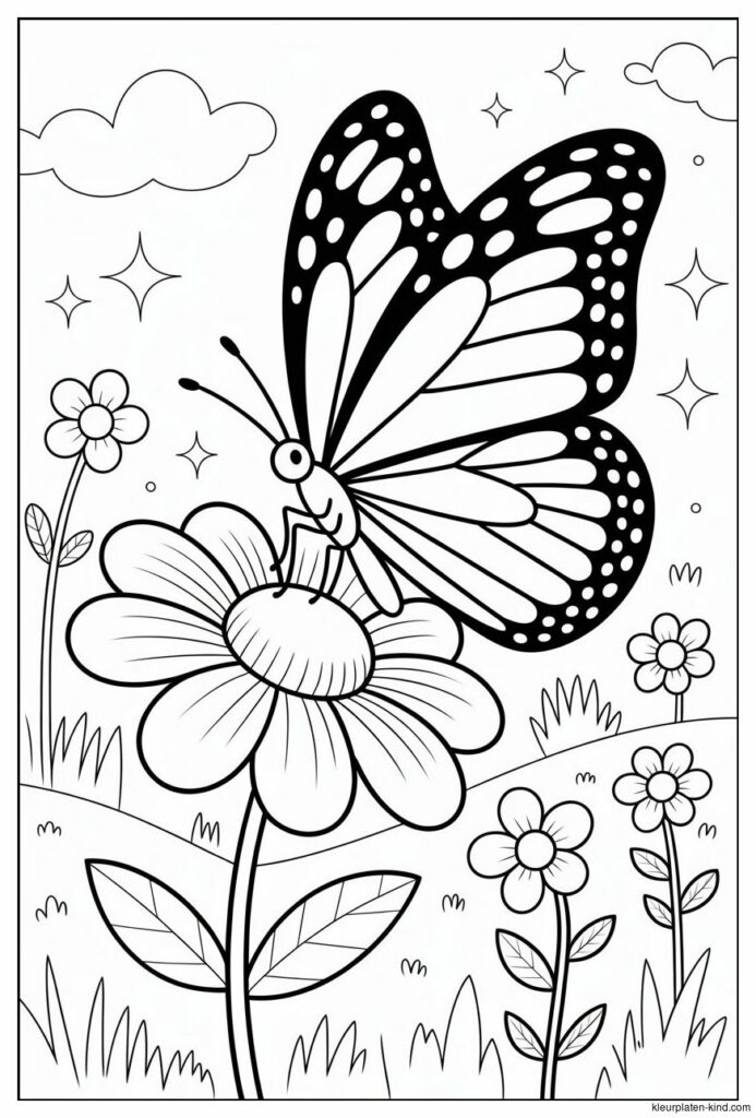 kleurplaat-met-een-vlinder-die-op-een-bloem-zit-in-de-tuin-f8fad97f-36a1-45ee-87d7-3e8e0aa21c05.png