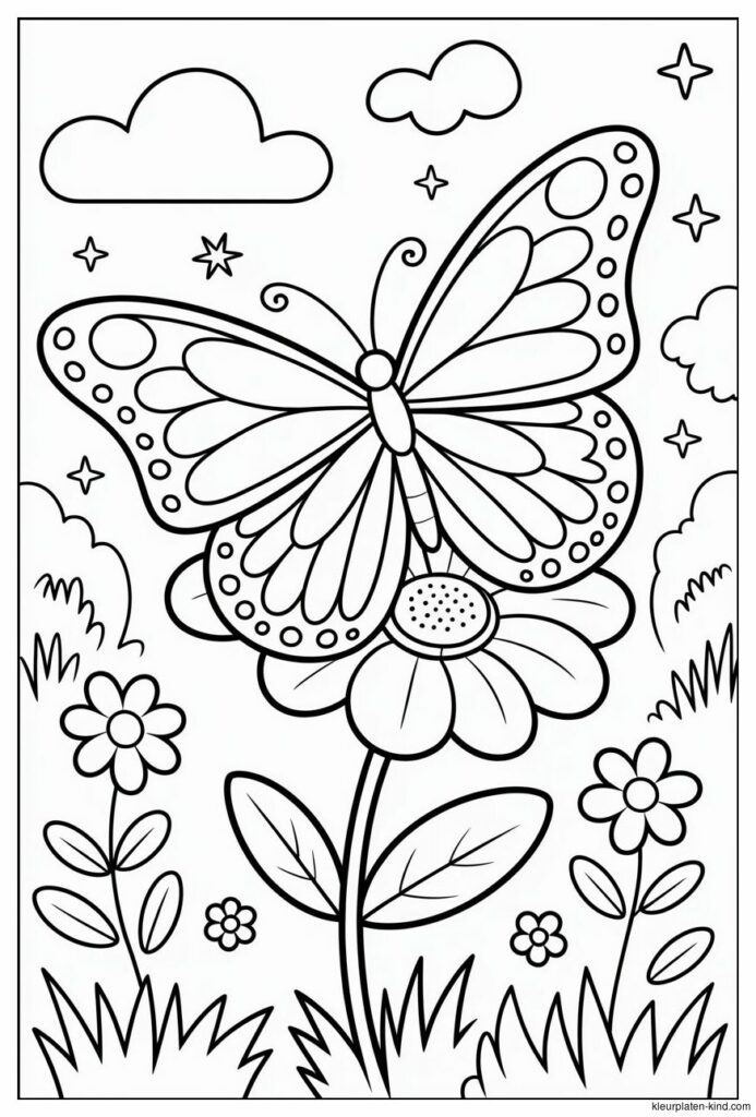 kleurplaat-met-een-vlinder-die-op-een-bloem-zit-in-de-tuin-fc110ac4-1c2d-4b6c-b5a9-e07e2682a32a.png