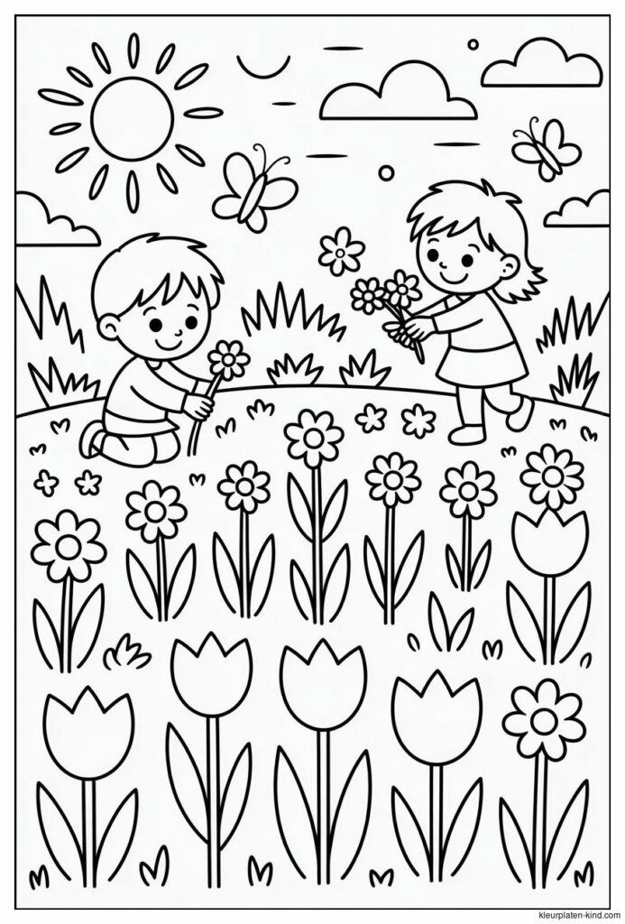 kleurplaat-van-een-bloemenweide-waarin-kinderen-bloemen-plukken-en-spelen-203b674c-e555-49ef-a203-851f29f3106f.png