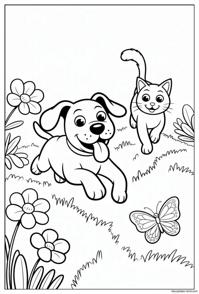 kleurplaat-waarin-een-hond-en-kat-vrolijk-samen-spelen-in-de-tuin-cafc6347-009c-4244-8f07-8abc9a895d1c.png