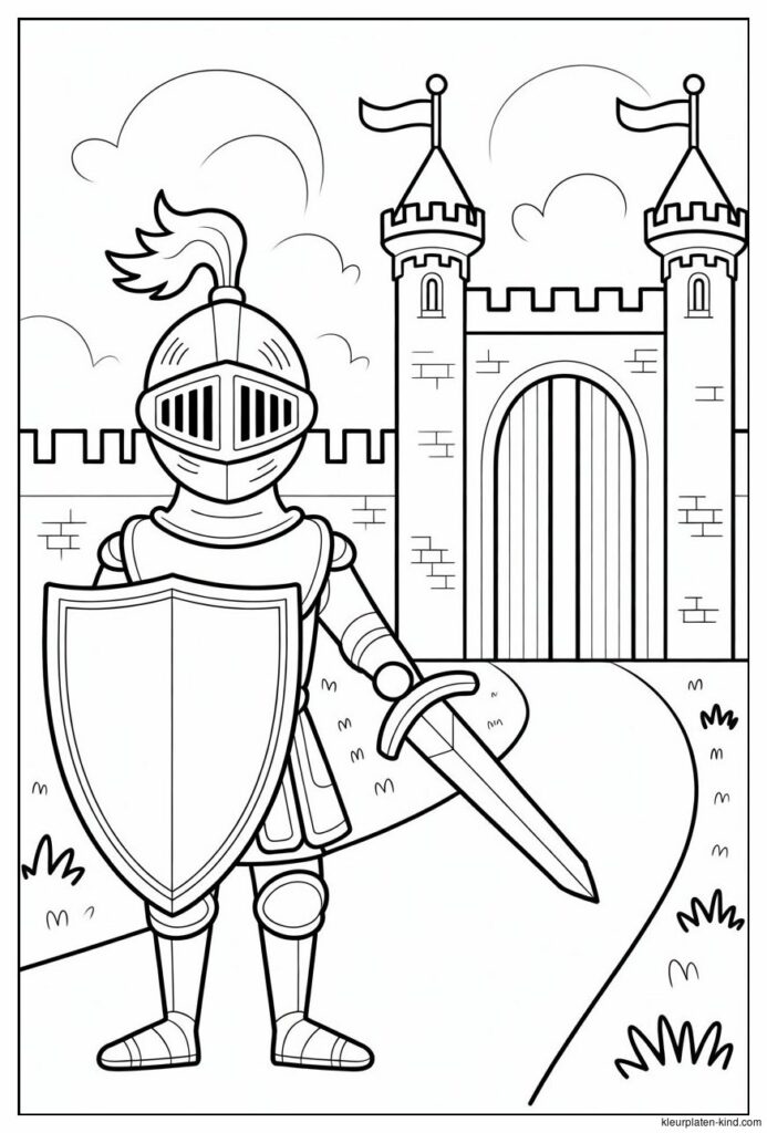 kleurplaat-waarin-een-ridder-voor-de-burcht-staat-met-zijn-schild-en-zwaard-547b49ff-e3f5-46ae-9b1f-8141046588cf.png