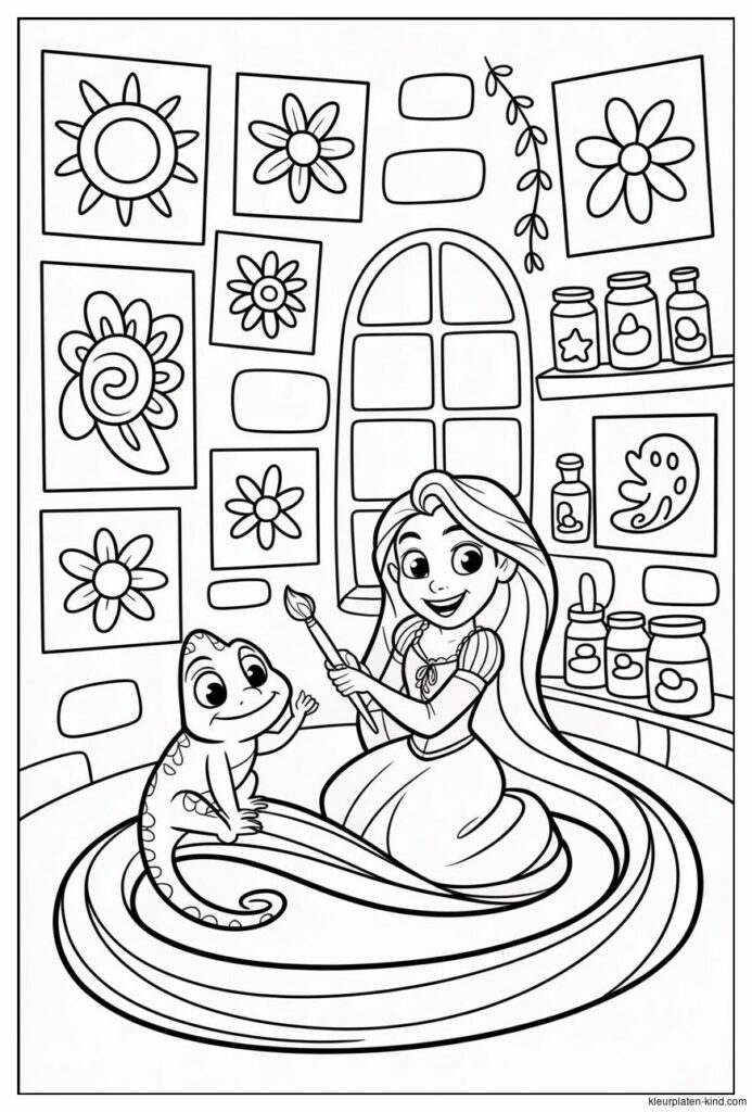 rapunzel-kleurplaat-in-de-toren-met-haar-schilderijen-en-pascal-412c5145-24d8-46a2-9164-be55f70c04aa.png