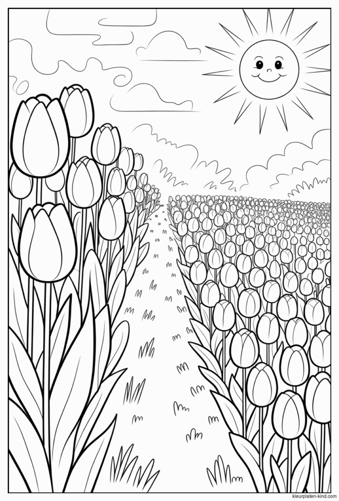 tulp-kleurplaat-waarin-een-veld-vol-tulpen-onder-een-zonnige-lucht-staat-21173cad-ff7f-4915-9968-7c098b180b33.png