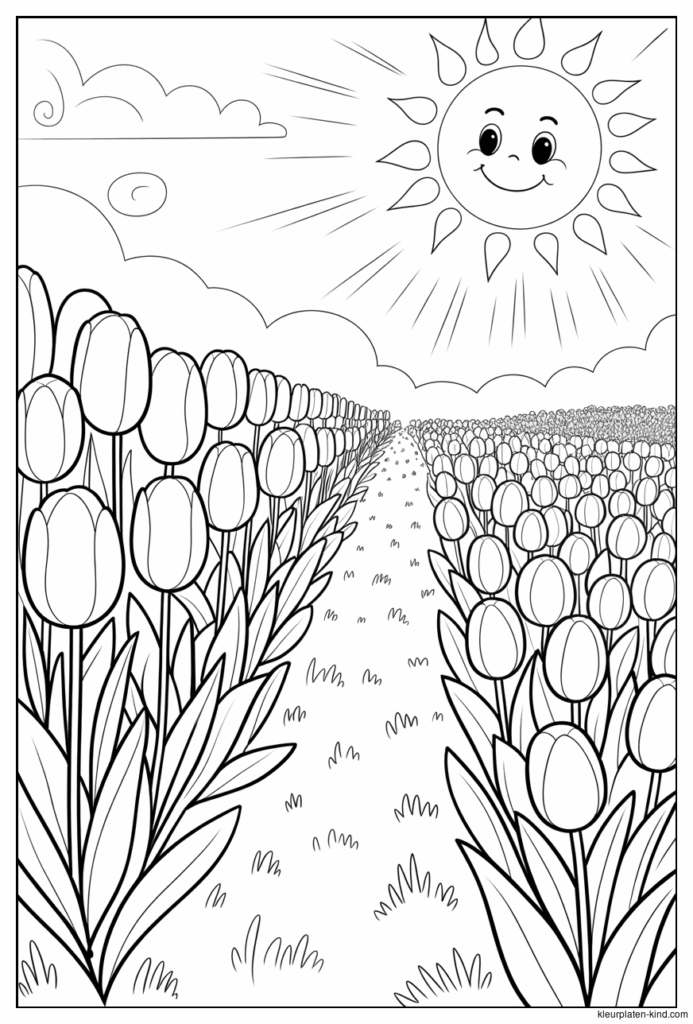 tulp-kleurplaat-waarin-een-veld-vol-tulpen-onder-een-zonnige-lucht-staat-b6df6595-53dd-4c11-85ad-a2574fac0269.png
