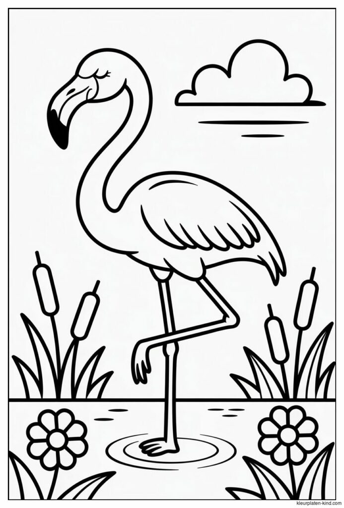 flamingo-die-op-een-poot-staat-in-het-water-met-riet-en-bloemen-9bb77f81-2aa0-4b3e-b60c-6b880b0561f3.png