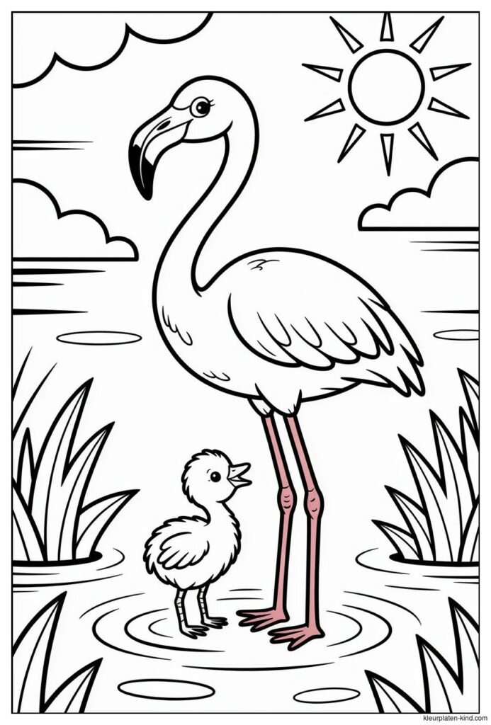 flamingo-met-kuikentje-aan-haar-zijde-in-een-moerasvol-zonlicht-6addbde8-8dab-4264-b4de-9eb54dc98a6a.png