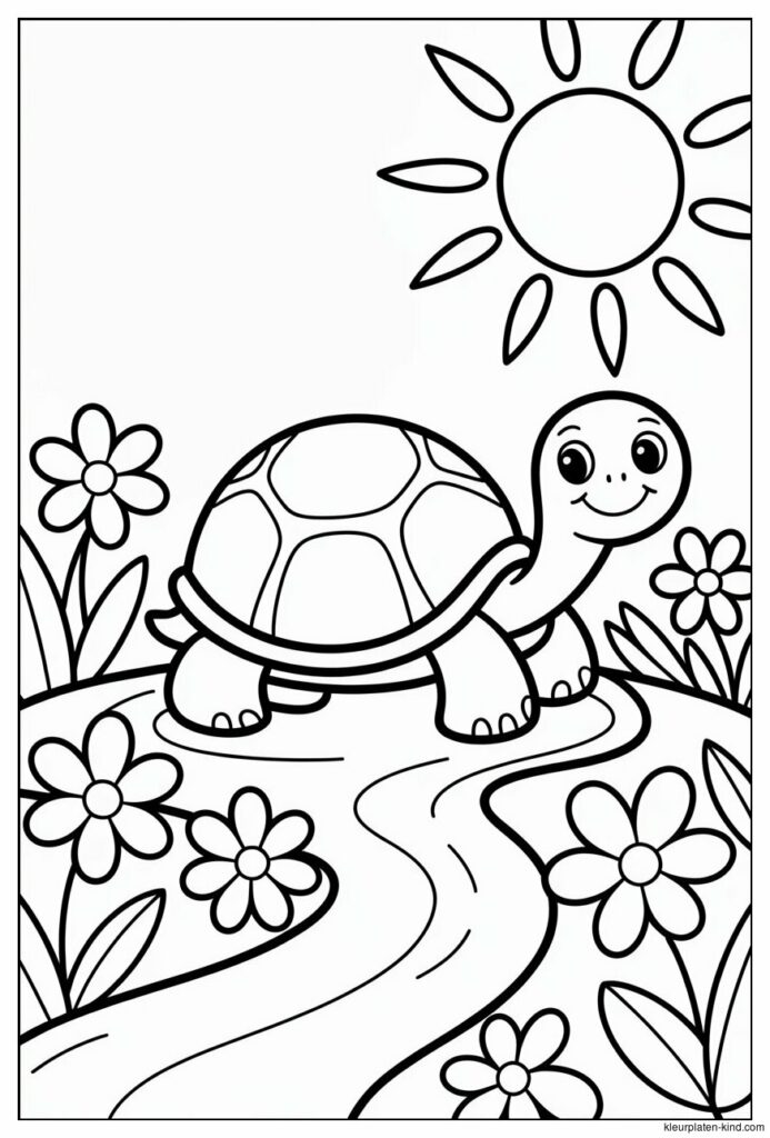 schattige-schildpad-die-langzaam-over-een-zandpad-kruipt-met-bloemen-eromheen-ac0b22ac-0c06-43dd-9e36-6290f4b8958b.jpeg
